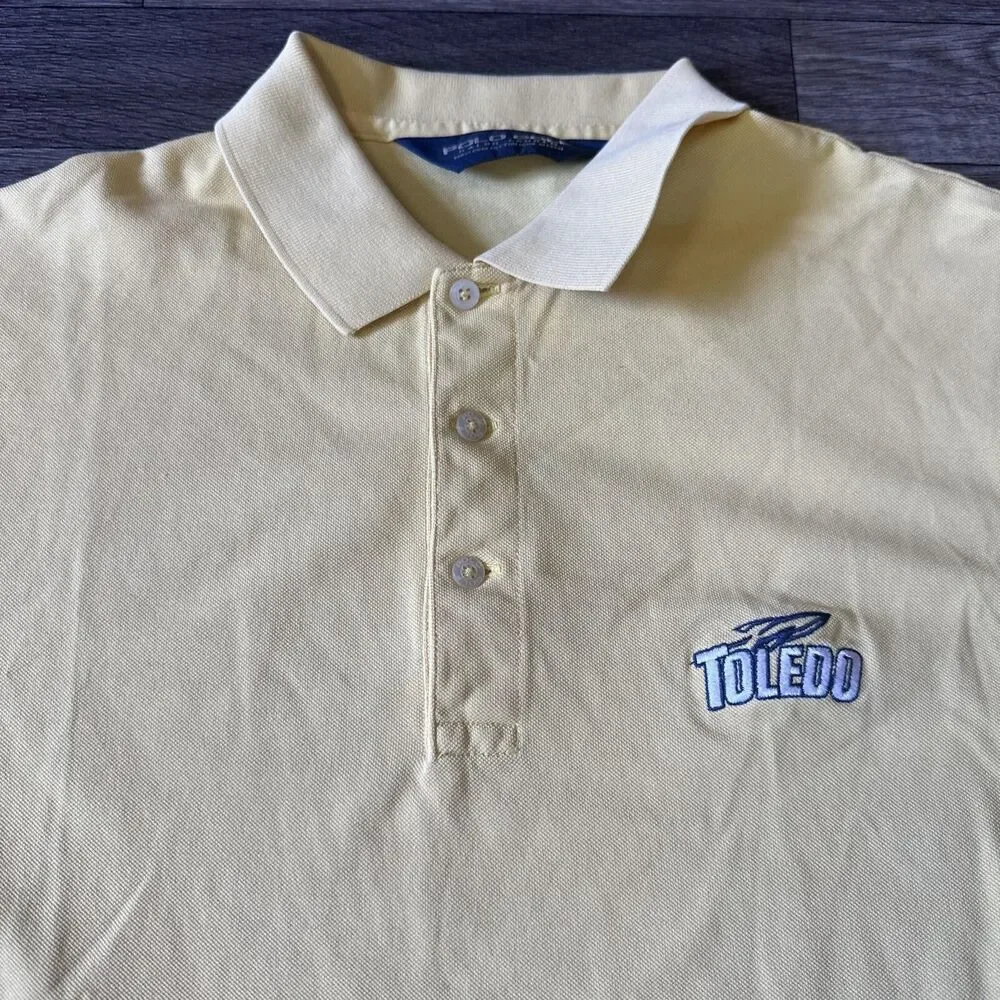Polo Golf Ralph Lauren Polo Shirt Men’s Medium Solid Yellow Pony Logo Toledo